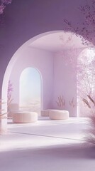 Lavender, Pink, White Room Photography Backdrop