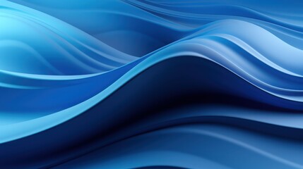 Obraz premium Abstract Blue Waves Flowing Smoothly Design