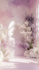 Lavender, Pink, White Room Photography Backdrop