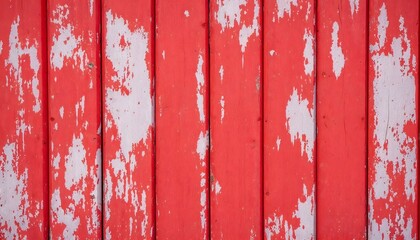 Old vintage wooden wall siding floor with painting red paint peeling worn distressed grungy texture for background wallpaper