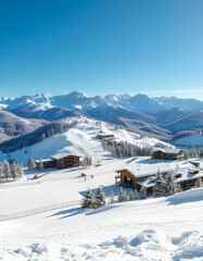 ski resort in the mountains