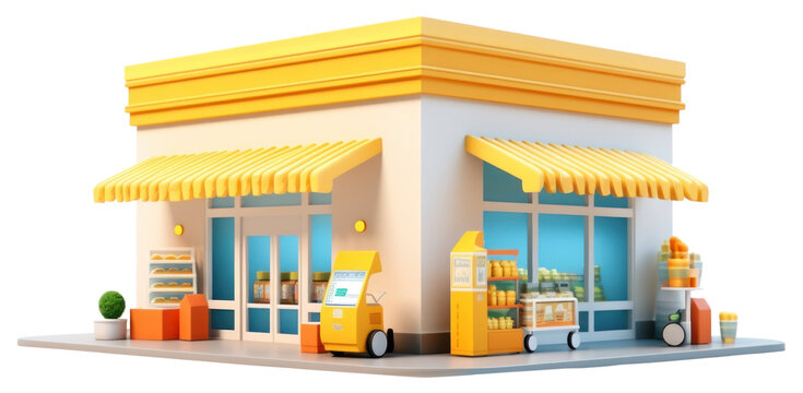 PNG Kiosk architecture dollhouse petroleum.