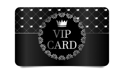 silver VIP client card, premium club member card