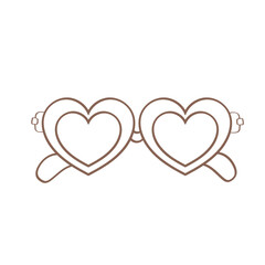 Bent arrow Art Line Heart-shaped glasses