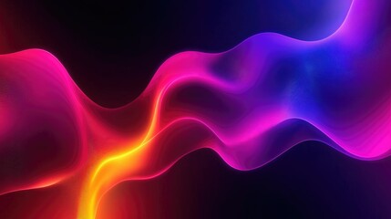 Naklejka premium Neon abstract shapes illuminate the background