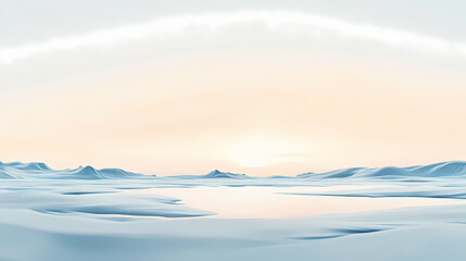 Obraz premium Winter horizon over snowy landscape winter landscape background. Horizon. Illustration