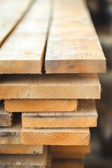 Stacked wooden boards