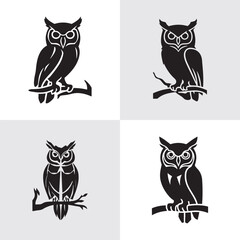 Obraz premium Elegant Owl Silhouette for Nature Enthusiasts 