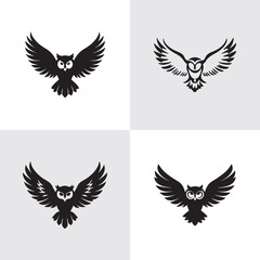 Obraz premium Unique Owl Silhouette Designs for Projects 