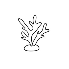 coral outline illustration