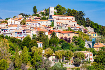 Fototapeta premium Levens, Provence, France: general view of this charming small village, in 