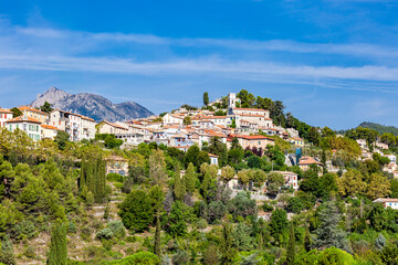 Obraz premium Levens, Provence, France: general view of this charming small village, in 