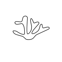 coral outline illustration