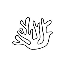 coral outline illustration