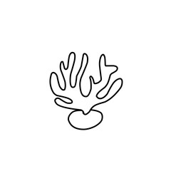 coral outline illustration