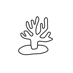 coral outline illustration