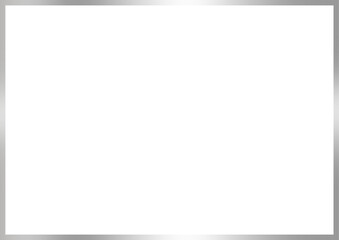 Obraz premium Silver rectangle frame. Silver certificate frame. Metallic line. 