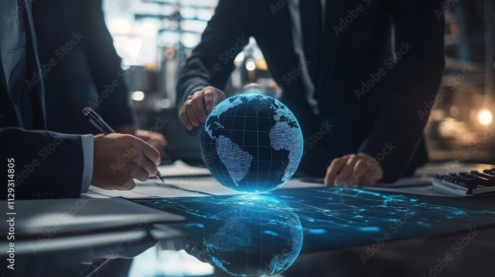 Aufkleber professionals engage in collaborative discussions about ai advancements and sustainable finance stra