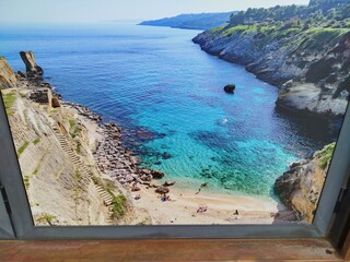 view of the bay from the window 