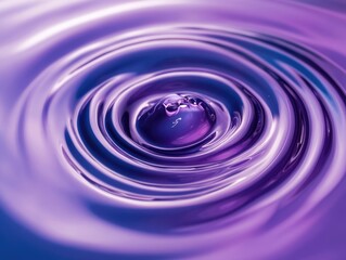 Purple water drop close-up