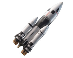 Rocket model isolated on white background