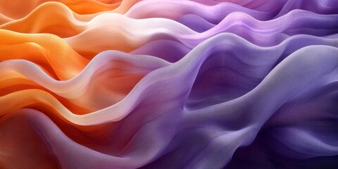 Obraz premium Flowing Waves of Fabric in Rich Tones at Twilight, Generative AI