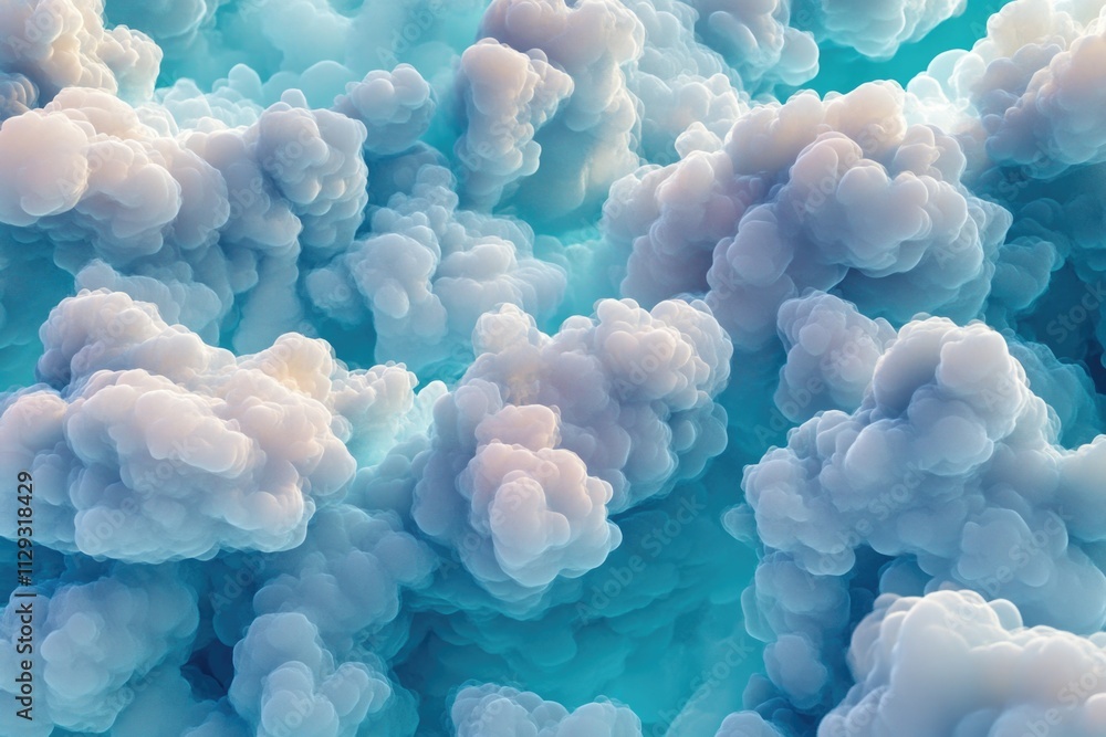 Poster a bunch of clouds floating in the sky