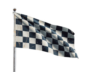 Racing flag isolated on white background
