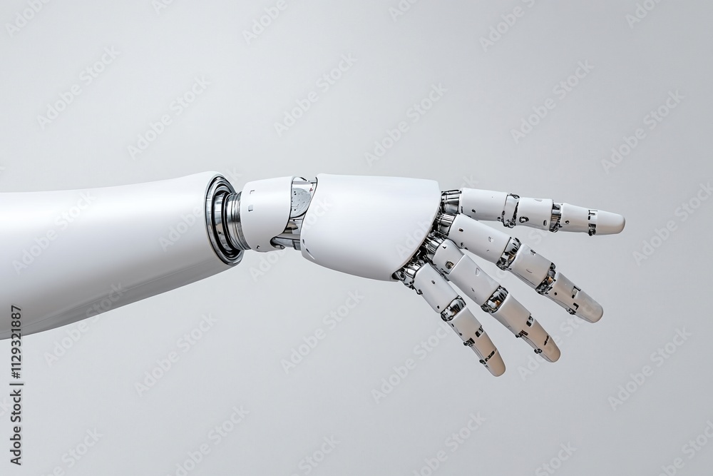 Poster robotic arm showcasing advanced technology and intricate design for various applications and industr