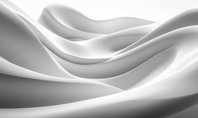 Fluid Shapes Intertwining in a Minimalist Design, Generative AI