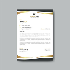 Creative modern Letterhead  Design Template Layout 