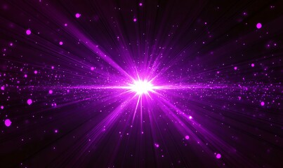 Fototapeta premium Abstract purple and white light beams with bokeh