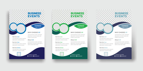 Corporate business flyer design layout vector.
