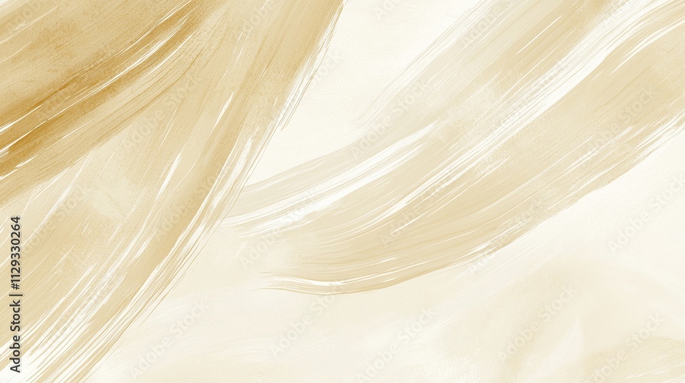 Poster soft beige brushstrokes create a dynamic and elegant abstract background design, perfect for adding 