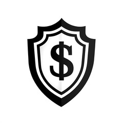 Fototapeta premium Financial Security Shield Icon 