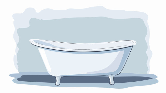 recommend clip art: Modern Bathtub Vector Silhouette on White Background