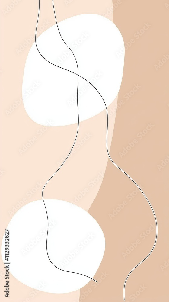 Poster simple and elegant abstract background featuring flowing lines and organic shapes in a minimalist an