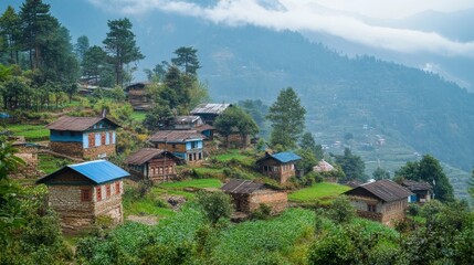 Obraz premium Nepal, Himalayan trek