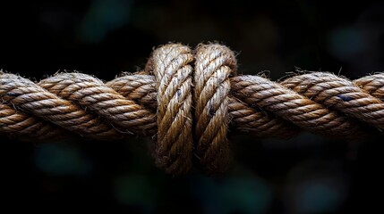 A rope is tied in a knot