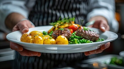 Restaurant healthy food delivery in take away boxes for daily nutrition