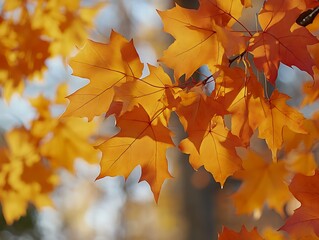 Season of beautiful autumn leaves. Nature