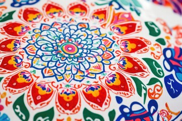 Fototapeta premium A vibrant plate featuring a beautiful floral pattern