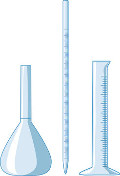 Volumetric material: volumetric flask, glass pipette and test tube.