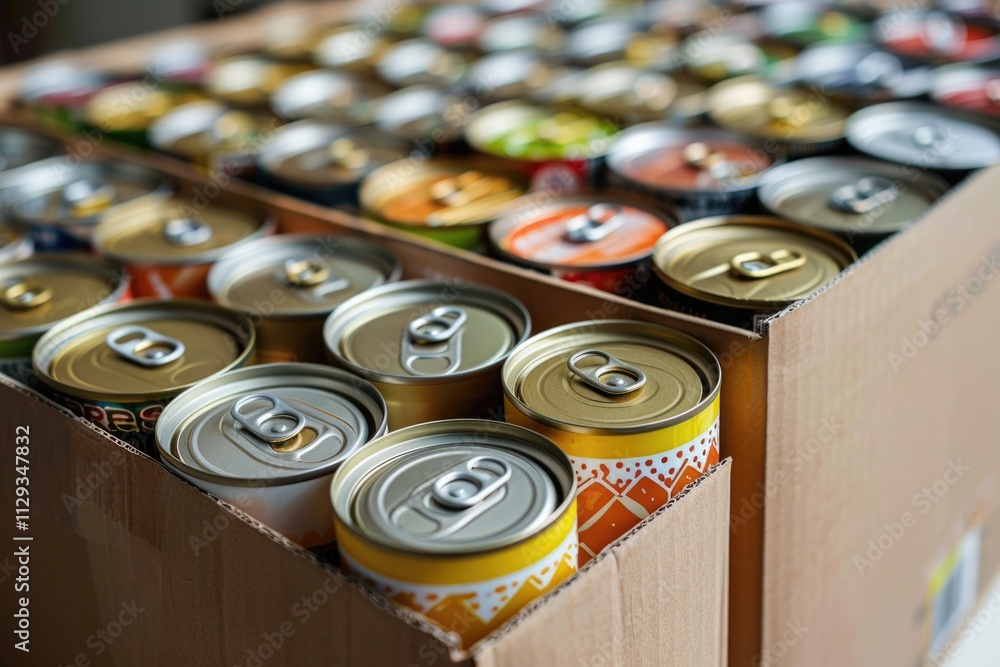 Aufkleber a colorful box filled with various types of soda