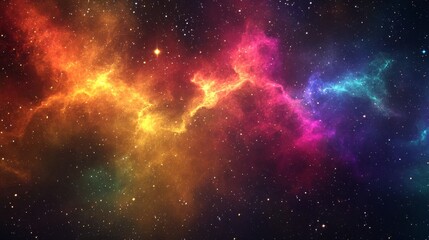 Naklejka premium Galaxy backdrop with paint swirls