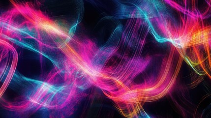 Fototapeta premium Neon abstract patterns pulsating with energy