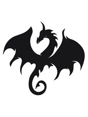 black and white dragon