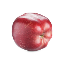One fresh red apple isolated on white