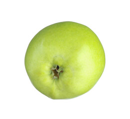 One fresh green apple isolated on white