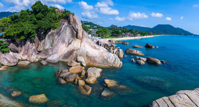 Grandfather and Grandmother Rocks, Hin Ta Hin Yai, in koh Samui island, Thailand